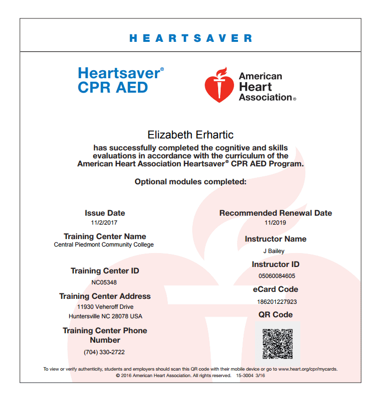 CPR/AED Certification